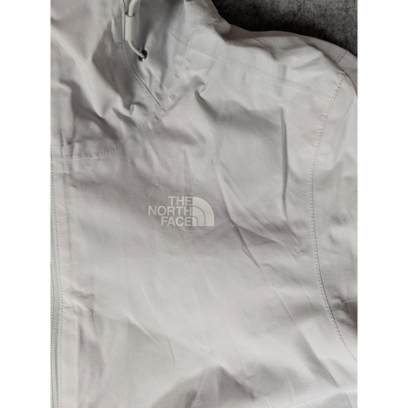 The North Face DryVent Rain Jacket Womens Light Gray Full Zip Hooded Shell LG - Picture 13 of 13